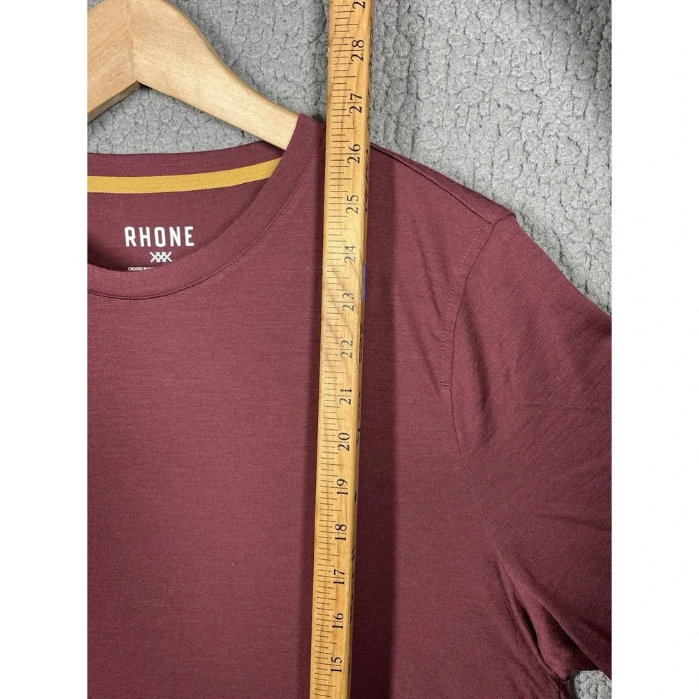 Rhone‎ Modino Wool Long Sleeve Tee Mens's Size S Tawny Port Red NWT